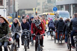 荷兰最繁忙的十字路口之一（此处在乌特勒支市），每天有数以千计的自行车通过这里。
